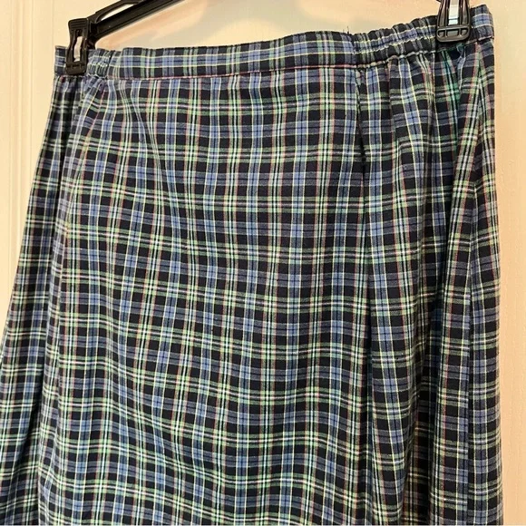 Vintage Blue Plaid Skirt - Picture 3 of 12